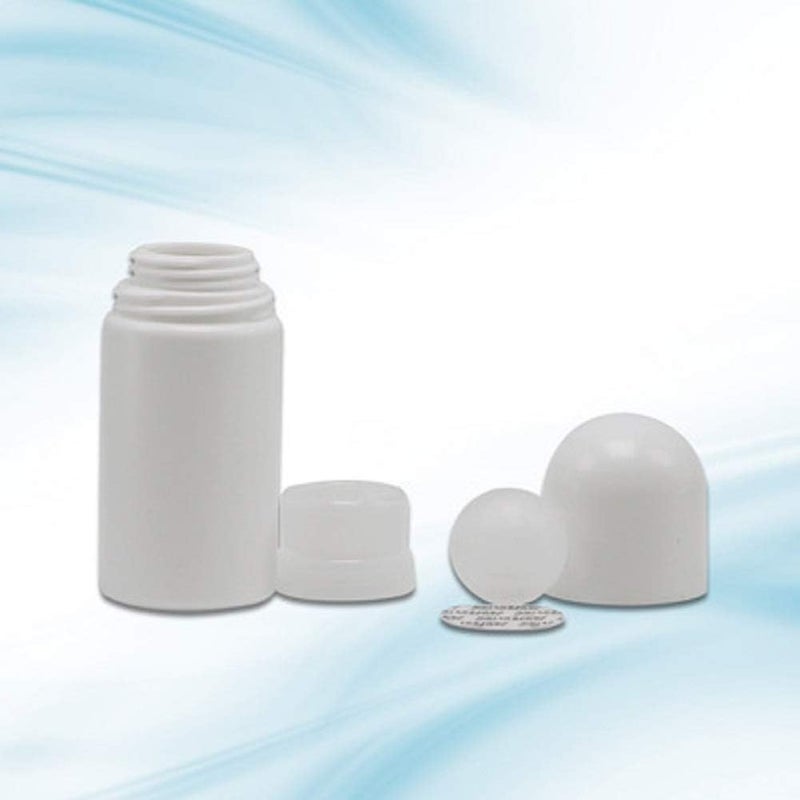 glasstore 4Pcs 50mL Empty Refillable Roll-on Bottle White Plastic Anti-perspirant Roller Bottles Leak-Proof DIY Deodorant Container with Roller Ball - Image 2